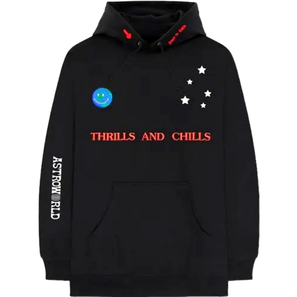 Travis Scott Astroworld Thrills and Chills hoodie Sz Large
